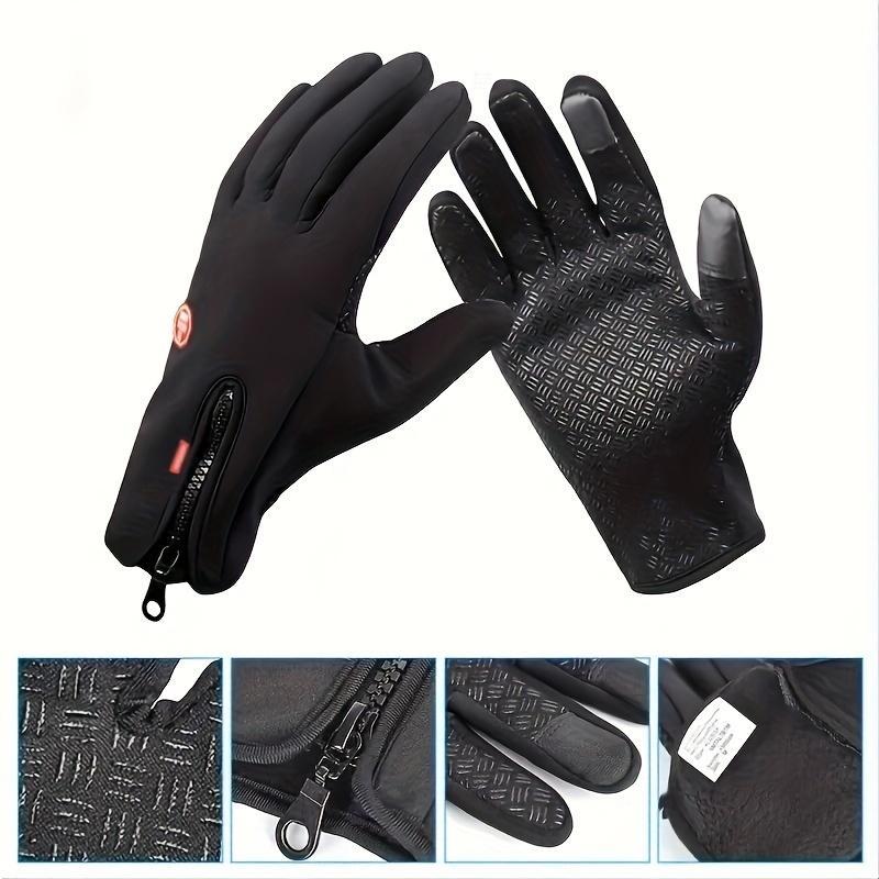 Winter Warm Gloves, 1 Pair Men's and Women's Outdoor Cycling Gloves Warm Plush Lining for Sports, Fishing, Autumn Travel, Waterproof, Windproof and Non-slip Touch Screen Gloves, Birthday Gift