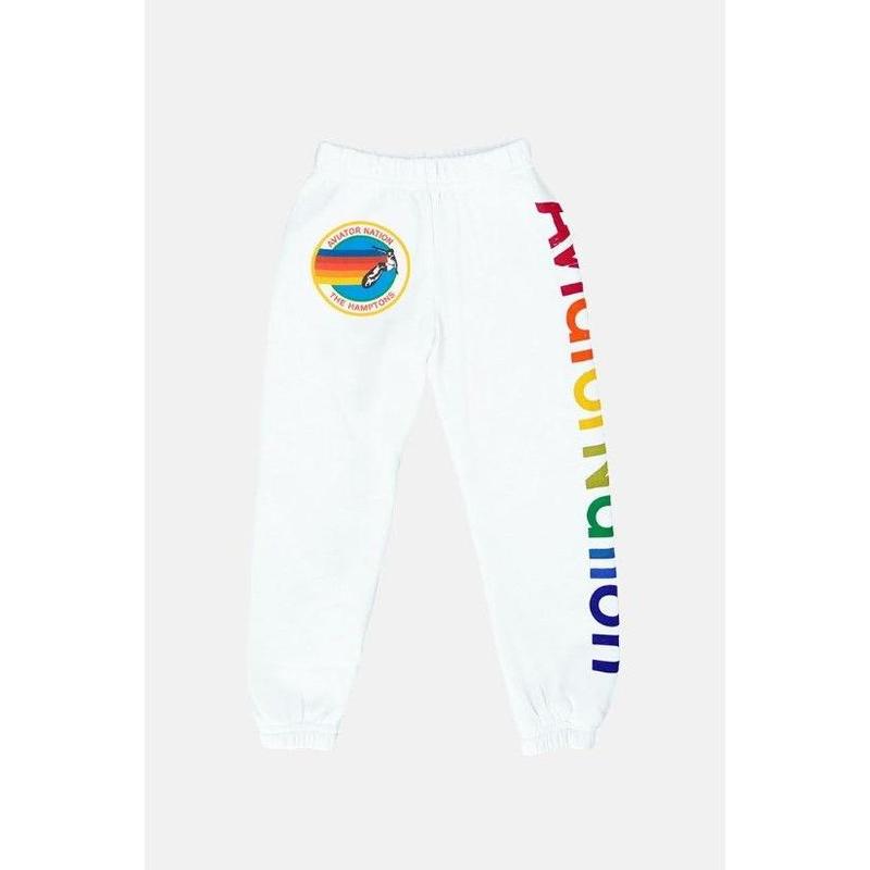 Aviator Nation Sweatpants, Aviator Nation Lounge Pants, Retro Striped Joggers, Iconic Streetwear, Comfortable Fit,  5KU