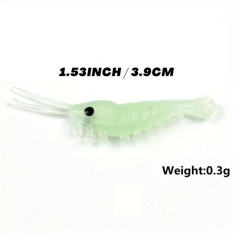 Glow in The Dark Shrimp Lure, 50pcs set Night Fishing Soft Lure, Professional Simulated Fishing Lure, Outdoor Fishing Supplies