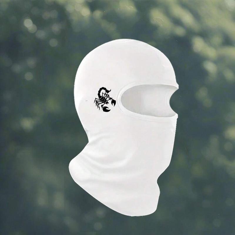 Balaclava, Suitable For Outdoor Cycling, Motorcycle, And Helmet - Full Face Mask With Neck And Inner Lining. Fashionable Print Windproof Cap, Men's Summer Breathable Riding Mask, Sun-Proof Head Cover, Cool Print Cycling Full Covering Cap