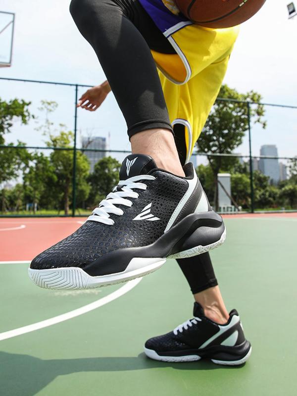 Men's Basketball Shoes, Fashionable Comfortable Breathable Non-slip Basketball Shoes, Stable Sports Shoes for Outdoor Sports