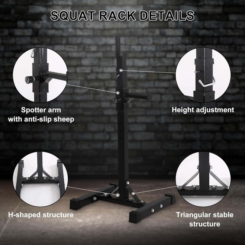 Squat Rack Adjustable Barbell Bench Press Stands 40