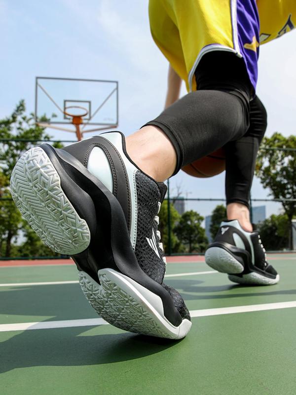 Men's Basketball Shoes, Fashionable Comfortable Breathable Non-slip Basketball Shoes, Stable Sports Shoes for Outdoor Sports