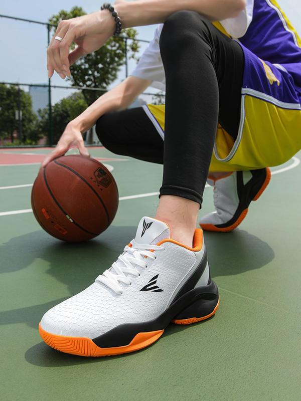 Men's Basketball Shoes, Fashionable Comfortable Breathable Non-slip Basketball Shoes, Stable Sports Shoes for Outdoor Sports