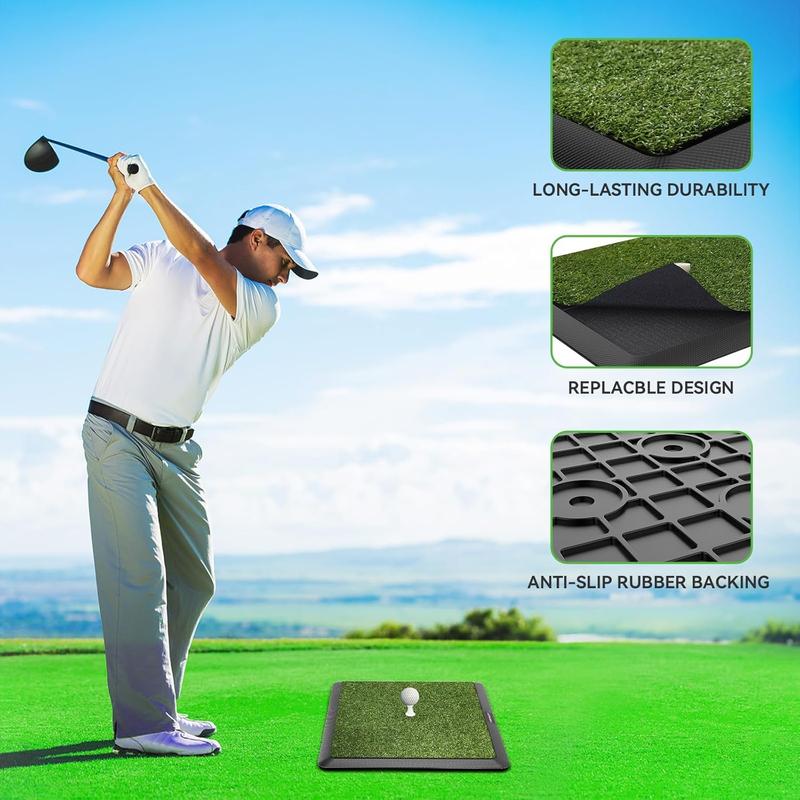 Golf Hitting Mat | Golf  Mat for Swing Path Feedback Detection Batting | Extra Replaceable Golf Practice Mat 16