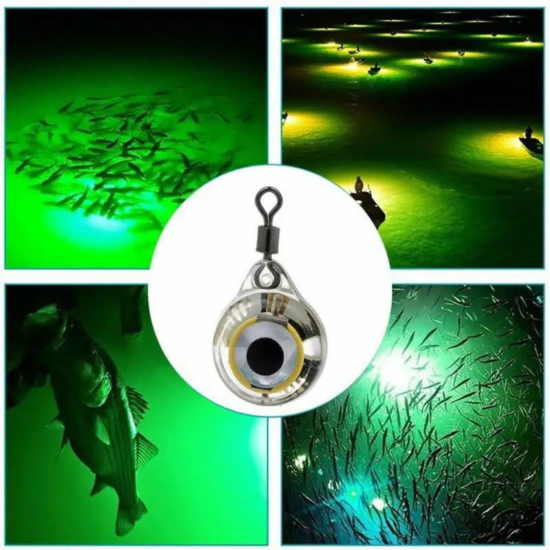 LED Mini Fisheye Underwater Fishing Light, Night Fishing Underwater Battery Powered To Attract Light, Waterproof Fishing Light