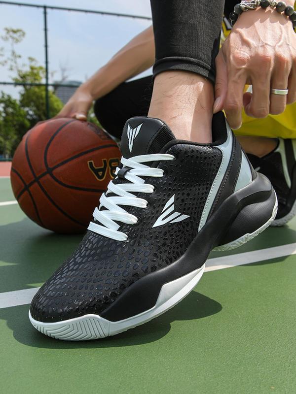 Men's Basketball Shoes, Fashionable Comfortable Breathable Non-slip Basketball Shoes, Stable Sports Shoes for Outdoor Sports