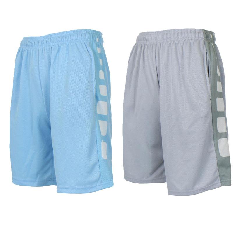 Men's 2 Pack Moisture Wicking Performance Mesh Shorts With Side Design