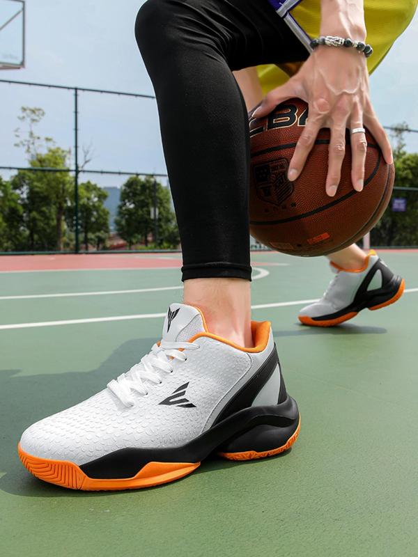 Men's Basketball Shoes, Fashionable Comfortable Breathable Non-slip Basketball Shoes, Stable Sports Shoes for Outdoor Sports