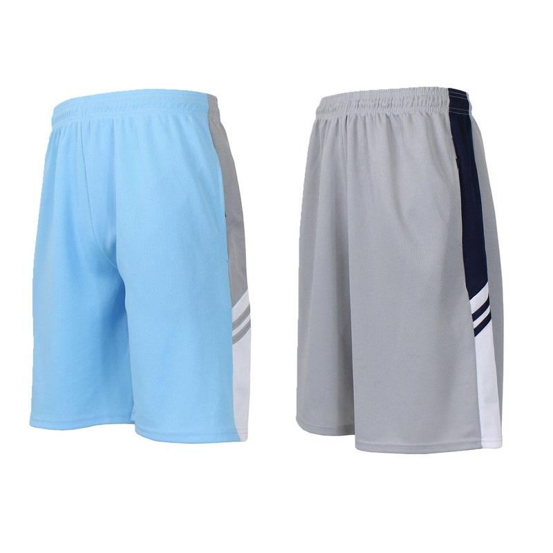 Men's 2 Pack Moisture Wicking Performance Mesh Shorts With Side Design