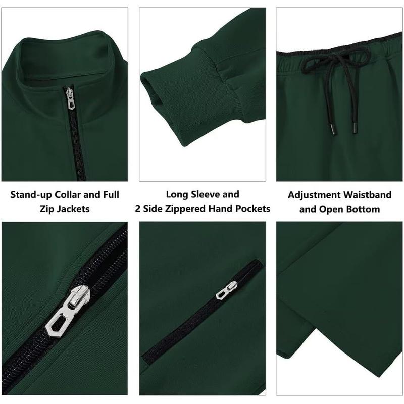 Men's Tracksuits 2 Piece Outfits Full Zip Sports Sweatsuit Jogging Suits