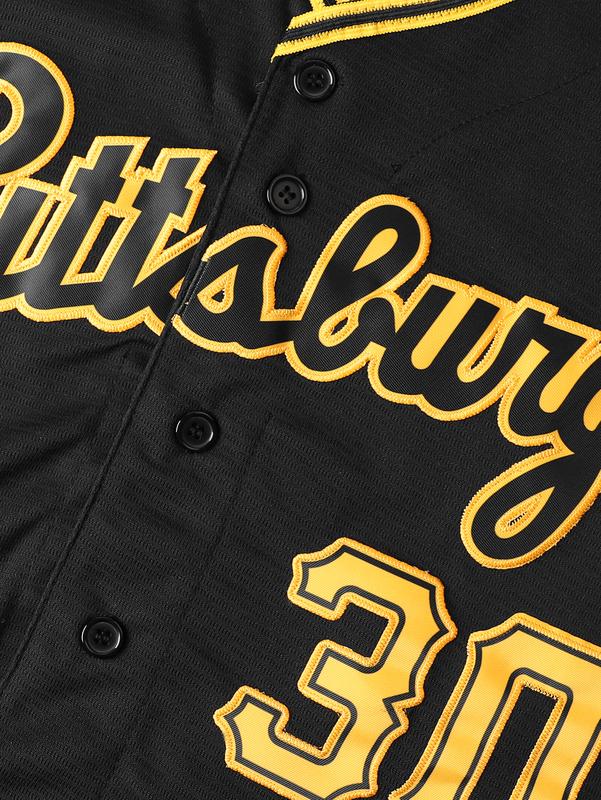 Custom Mens Pittsburgh Seattle Baseball Stitched T-Shirt for Sports Fan  Baseball Jersey