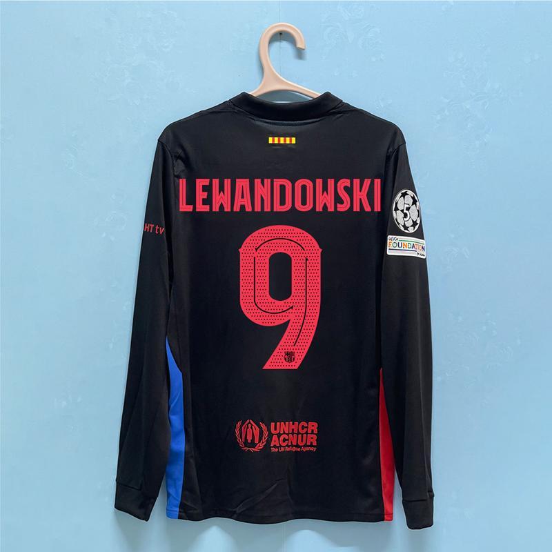 2425 long-sleeved football jersey Yamal 19 10 pedri8 0lmo 20 black Barca soccer jerseys