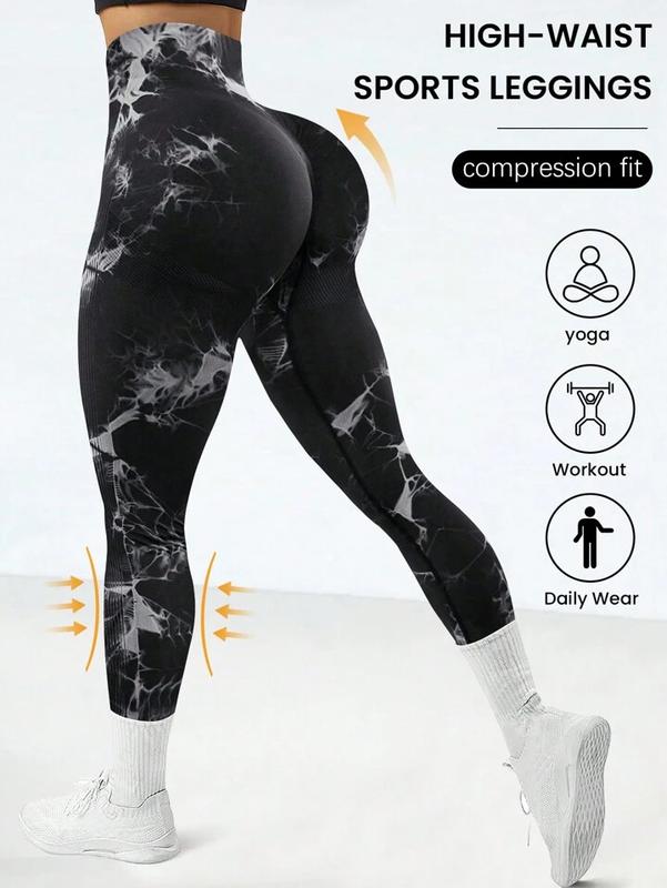 3 Pack Tie Dye Print High Waisted Workout leggings for Women Rear Lifting High Waist Tummy Control Yoga Gym Athletic yoga squat proof soft leggings