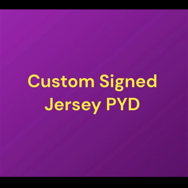 PYD Signed Custom Factory Sealed Football Jersey Break and guaranteed trading cards!