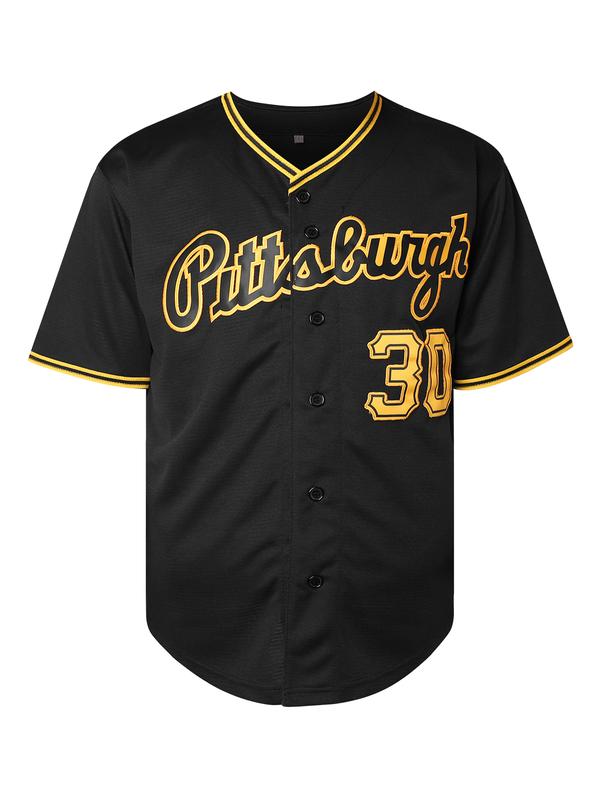 Custom Mens Pittsburgh Seattle Baseball Stitched T-Shirt for Sports Fan  Baseball Jersey