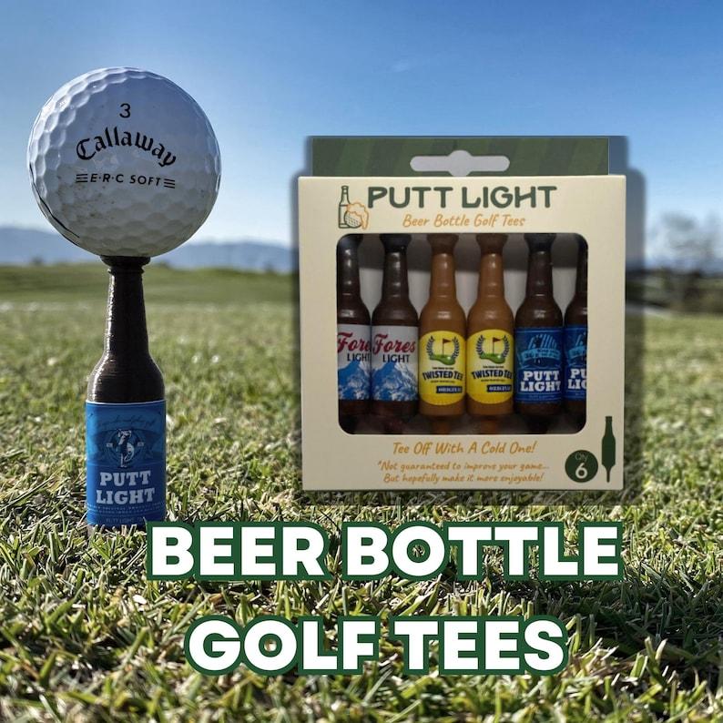 Beer Bottle Golf Tees - Golf Gift For Him Christmas Present for Men Golf Accessories Golf Tournament Favors Holiday Gift For Him Funny Golf