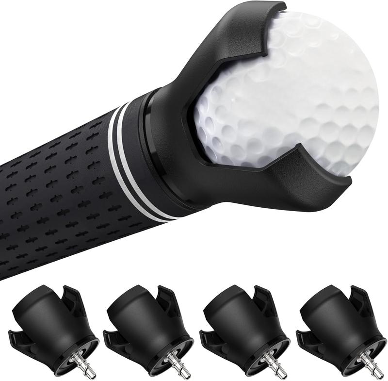 Premium Golf Ball Retriever, 4 count Durable Golf Ball Grabber and Picker for All Kinds of Putter Handles, Golf Ball Retrievers Pick Up Tool for Quick Installation