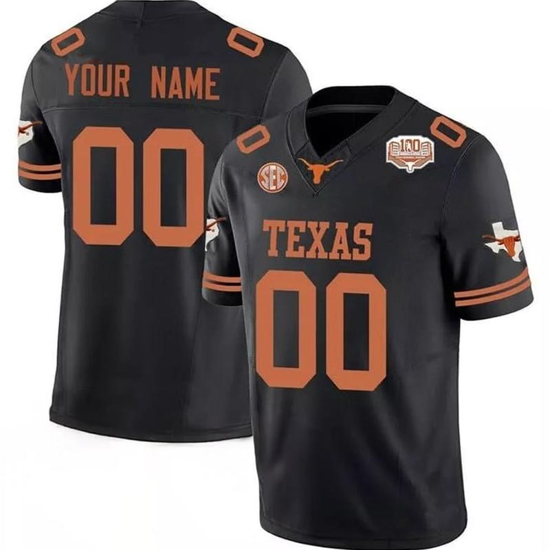 Texas Longhorns Custom Name $ Number 2024 Limited Jersey Black, Sport Jersey Shirt, Trendy Men Sport Jersey, Classic Men Jersey, Gift For Fan Sport