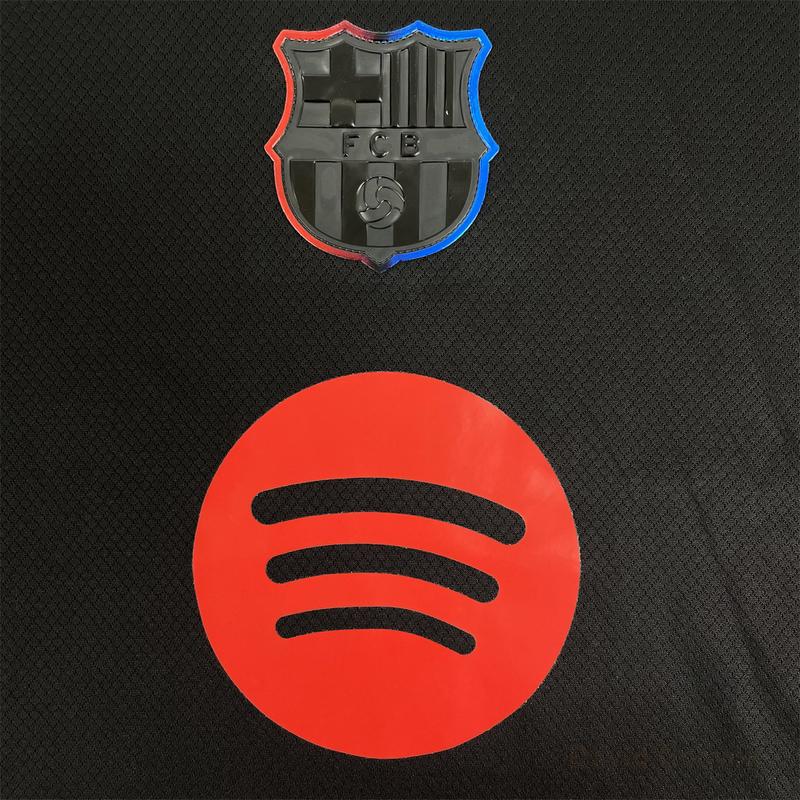 NIKE 24-25 Season FC Barcelona Away Long Sleeve Soccer Jersey Fans Version Black Football Jersey