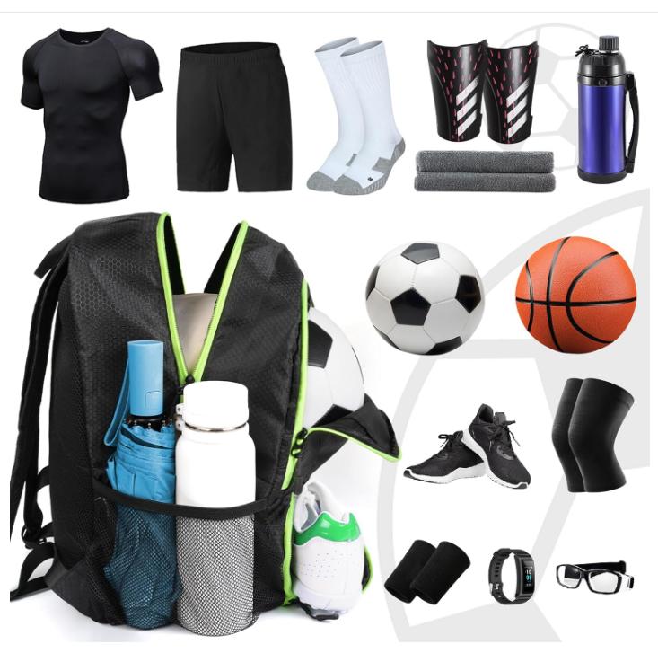 Soccer Backpack, Soccer Bag with Ball Holder, Water resistant Sport Equipment Bags Fit Basketball Volleyball Football