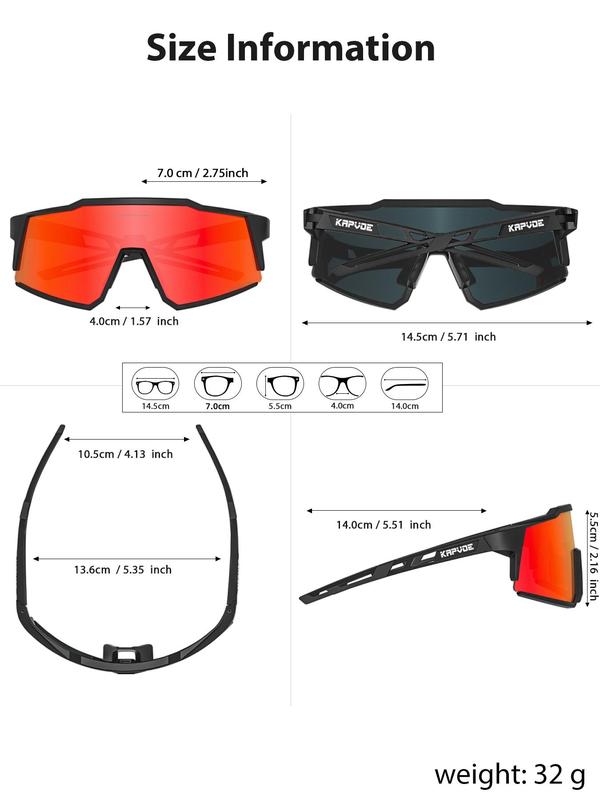 Polarized Cycling Glasses, Outdoor Sports Sunglasses, MTB Cycling Sunglasses, Road Bike Glasses, Fashion Accessories for Men & Women