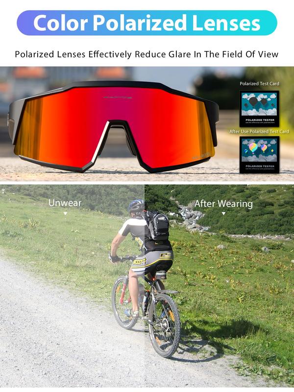 Polarized Cycling Glasses, Outdoor Sports Sunglasses, MTB Cycling Sunglasses, Road Bike Glasses, Fashion Accessories for Men & Women