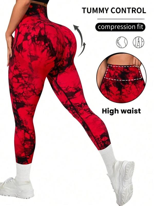 3 Pack Tie Dye High Waisted Workout Leggings for Women, Rear Lifting Tummy Control Yoga Gym Athletic Pants high waist squat proof compression tights