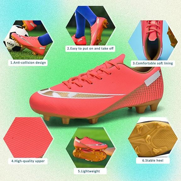 Soccer Cleats Mens Women Outdoor Soccer Shoes for Big Boy