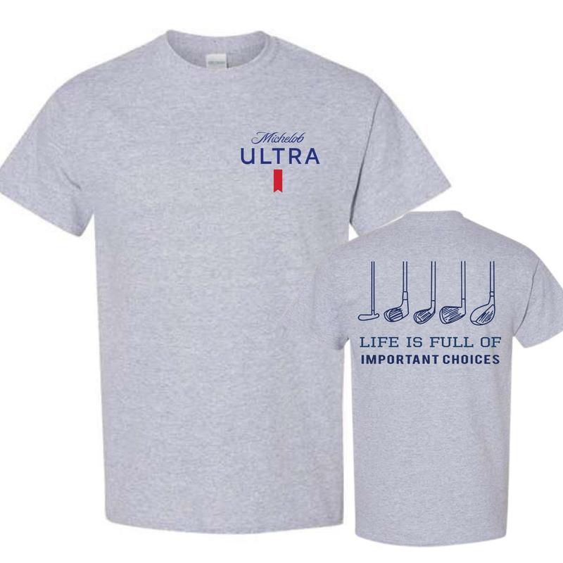 Michelob Ultra Golfing Shirt, 2 Side T-Shirt, Full Color, For Men, For Women ,Trending, gift