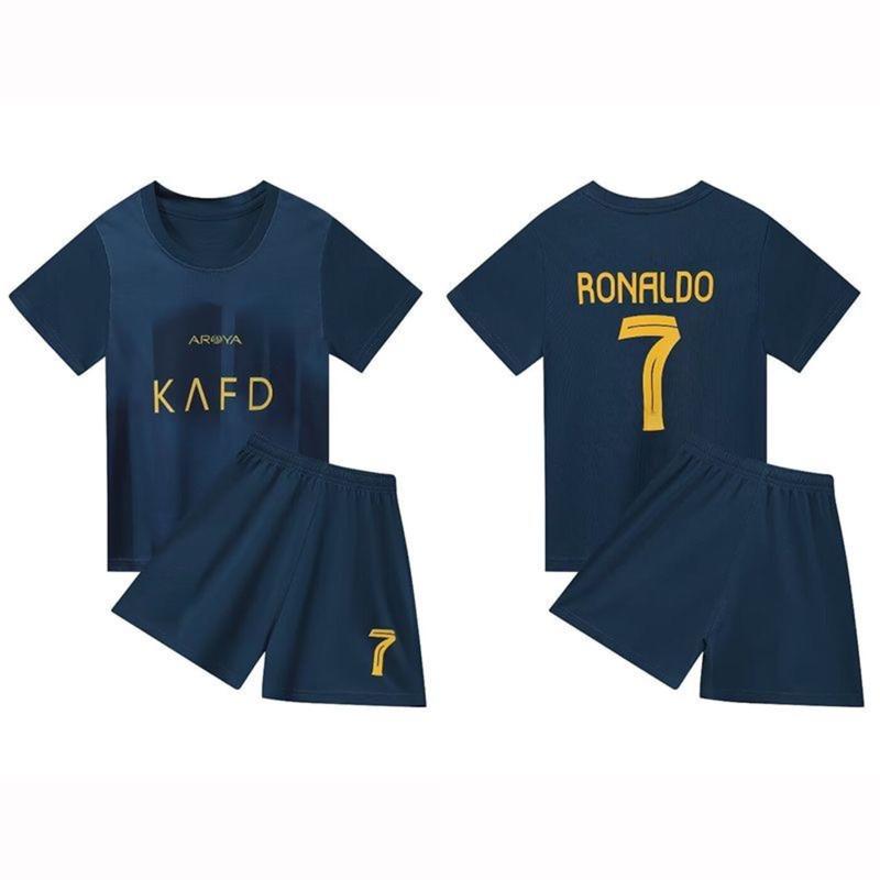 23-24 Season Riyadh Away Jersey Children'S Football Uniform Set No. 7 Ronaldo Fan Version Classic Jersey