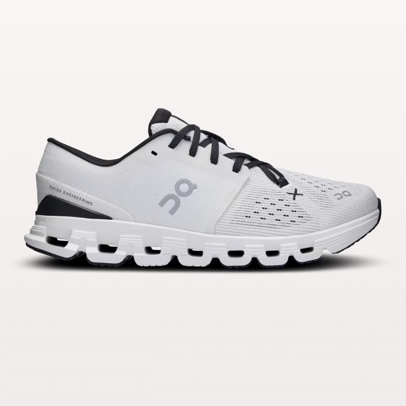 On Women's Cloud X 4 Running Shoes, Ivory & Black - Full size