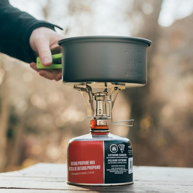 Backpacking Stove - Portable Camping Stove - Small Backpack Camp Single Burner for   Isobutane  Canister - Mini Pocket Rocket Jet Boiler for Hiking & Gas Cooking