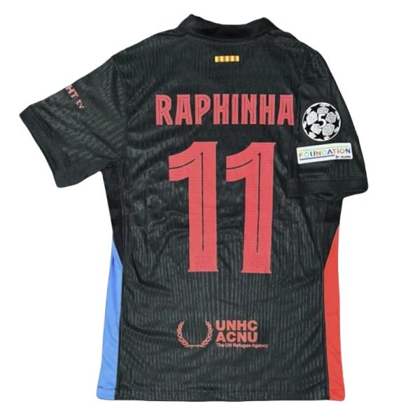 2425 No.11 RAPHINHA BarcelonaAway Black Athletic Short SleeveJersey