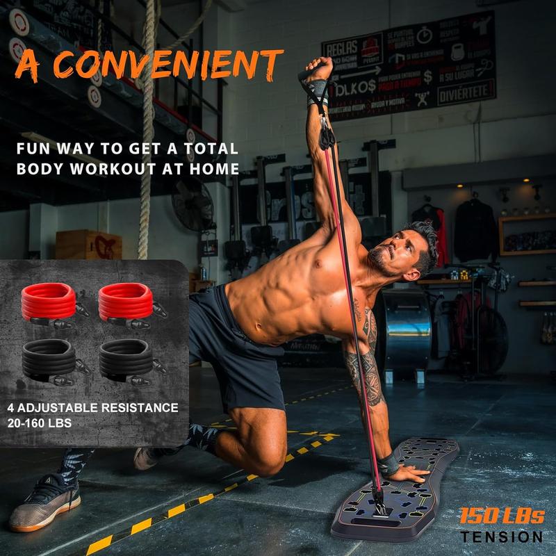 LALAHIGH Portable Home Gym System: Push Up Board and Workout Equipment for Busy Professionals – Perfect Home Gym Equipment for Men to Sculpt Abs, Tighten Your Butt, and Tone Arms!