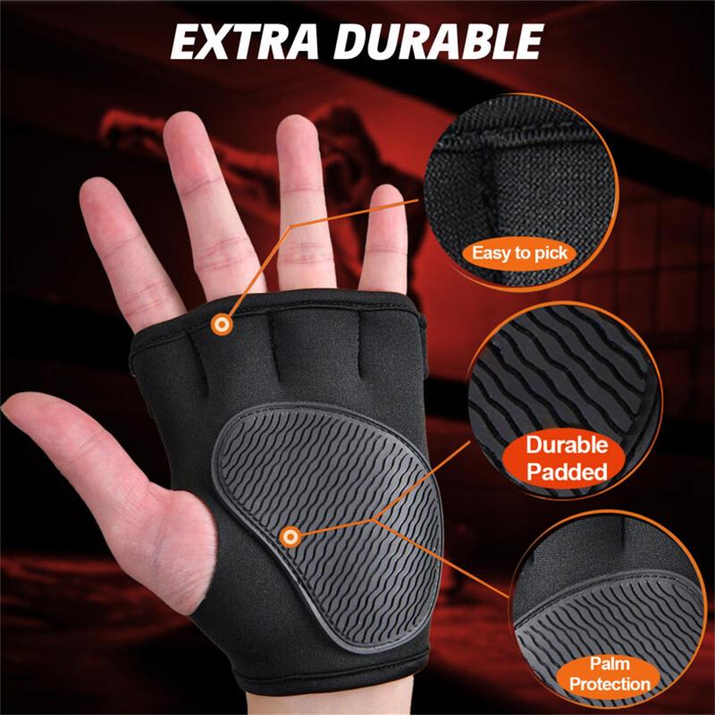 Breathable Half Finger Sports Gloves, 1 Pair Wear-resistant Fitness Gloves, Anti-slip High Grip Gloves for Men & Women Gym Workout