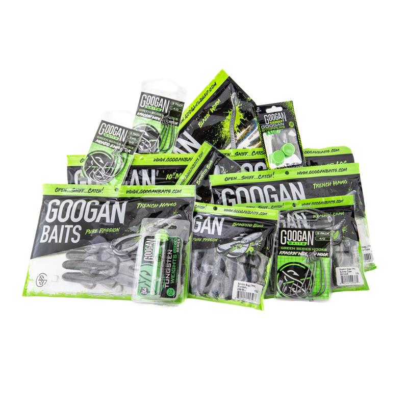 Googan Squad Texas Riggin' Bundle - Soft Plastics, Hooks, Weights, & Weight Stops for Texas Rig Style Baits