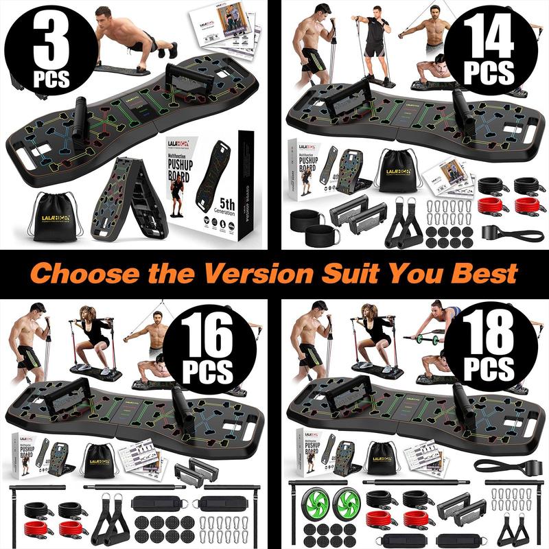 LALAHIGH Portable Home Gym System: Push Up Board and Workout Equipment for Busy Professionals – Perfect Home Gym Equipment for Men to Sculpt Abs, Tighten Your Butt, and Tone Arms!