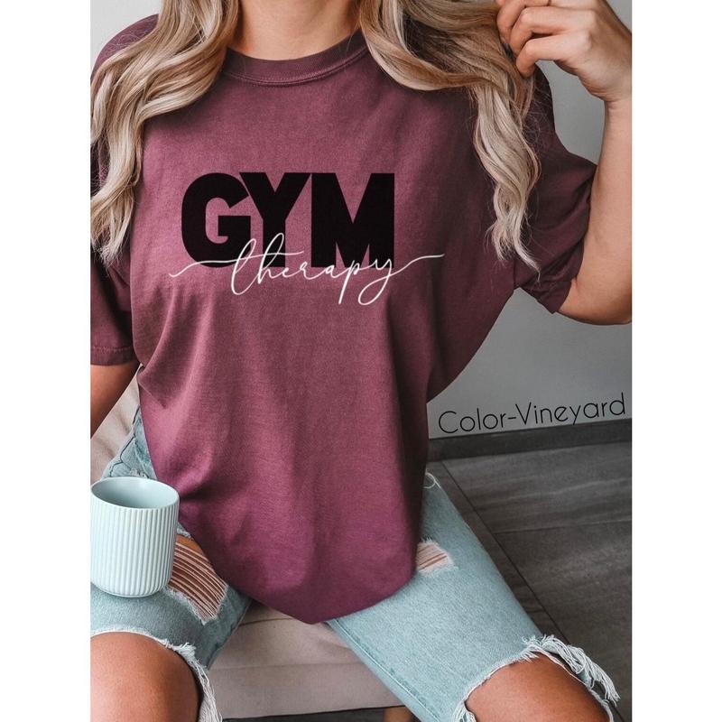 Women’s Workout Shirt - Oversized Gym Shirt - Gym Therapy Shirt - Gym Shirt - Women Gym Attire - Minimalist Gym Shirt Sweatshirt, Hoodie, Comfort Colors