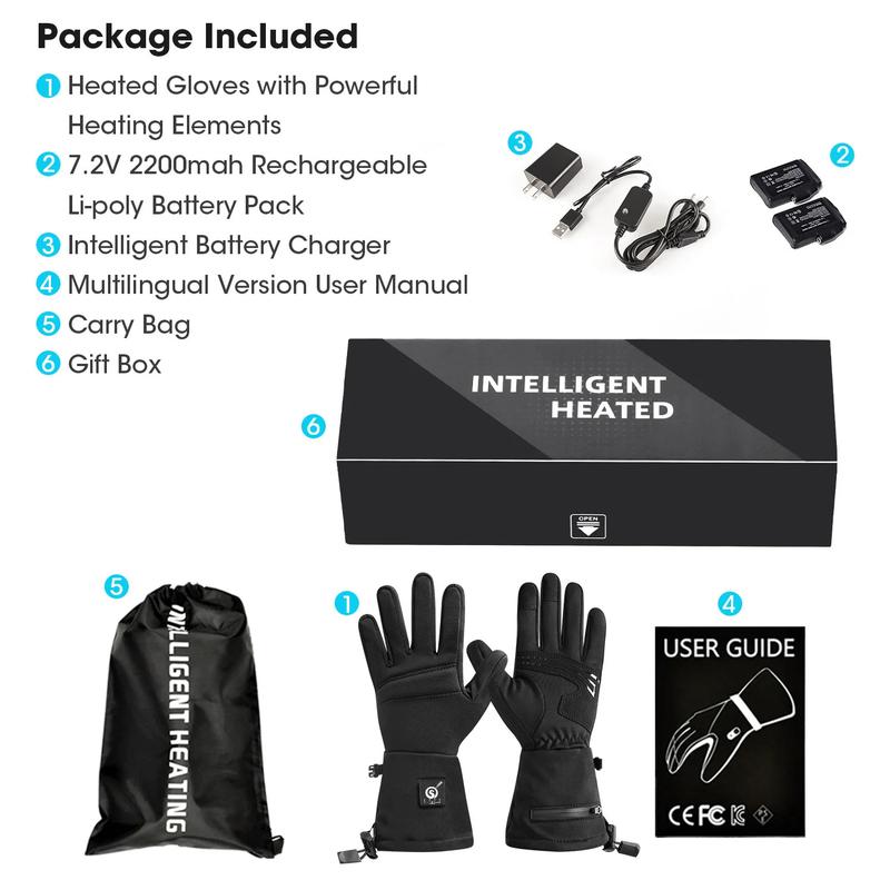 Wholesale Winter Motorcycle Fashionable USB Heating Snowboarding Gloves Waterproof Windproof Touch-Screen Features Skiing smart  gloves