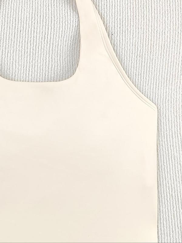 Women's Solid Halter Backless Sports Bra, Breathable Comfortable High Stretch Sports Vest, Ladies Sportswear for Indoor Outdoor Wear