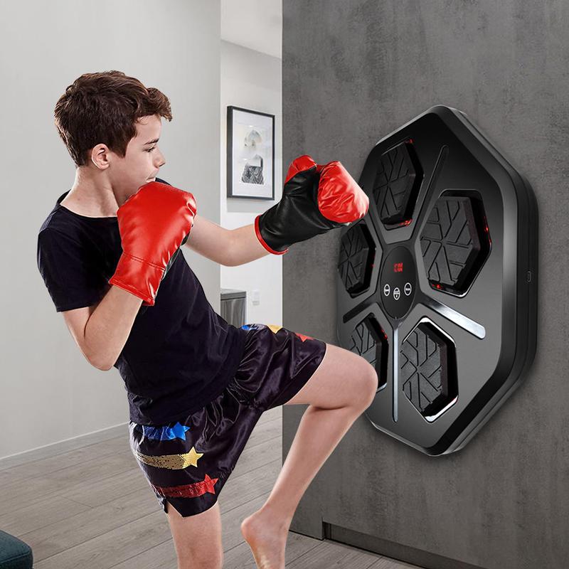 Music Boxing Machine with Boxing Gloves, Wall Mounted Smart Bluetooth Music Boxing Trainer, Electronic Boxing Target Workout Punching Equipment for Home, Boxing Equipment,Gym Equipment,Music Boxing Machine for Adults,Music Boxing,Music Punching Machine