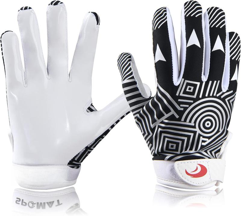 Youth Football Gloves   Grip Receiver Gloves with Super Stick Ability for  Game Experience