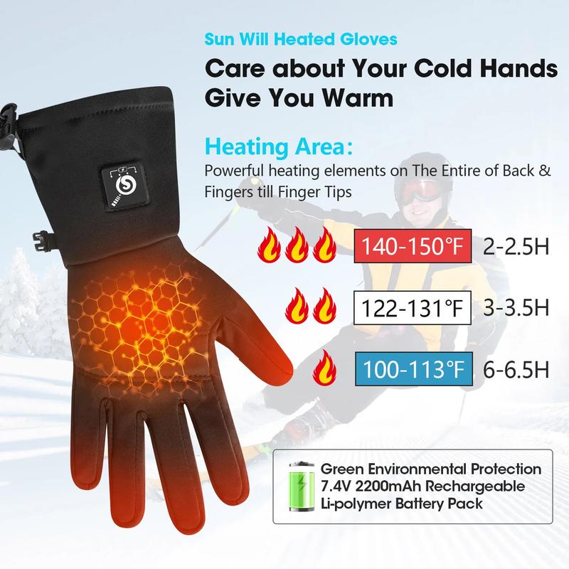 Wholesale Winter Motorcycle Fashionable USB Heating Snowboarding Gloves Waterproof Windproof Touch-Screen Features Skiing smart  gloves