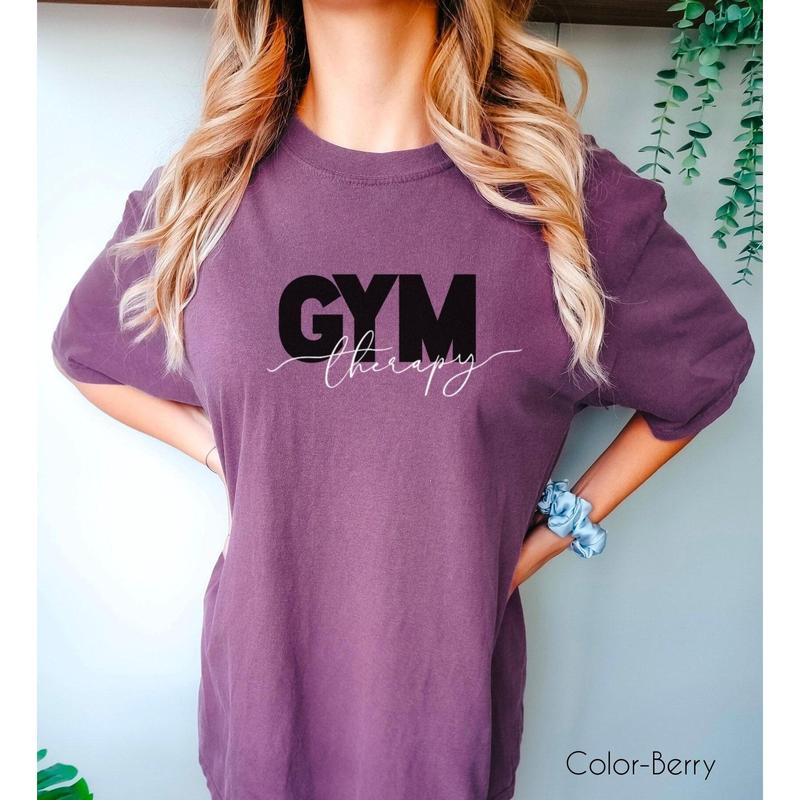 Women’s Workout Shirt - Oversized Gym Shirt - Gym Therapy Shirt - Gym Shirt - Women Gym Attire - Minimalist Gym Shirt Sweatshirt, Hoodie, Comfort Colors