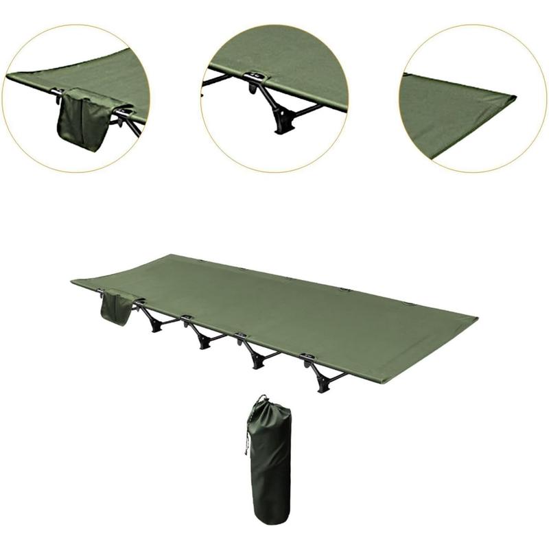 Ultralight Portable Folding Bed - Durable Aluminum Alloy Design for Seamless Camping, Hiking & Office Naps - Perfect Single Bed Solution for Outdoor Adventures christmas 2024 ornament