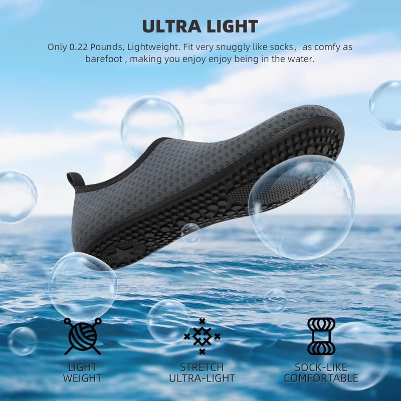 Water Shoes for Women Men Quick-Dry Aqua Socks Swim Beach Barefoot Yoga Exercise Wear Sport Accessories Pool Camping Must Haves Adult Youth Size