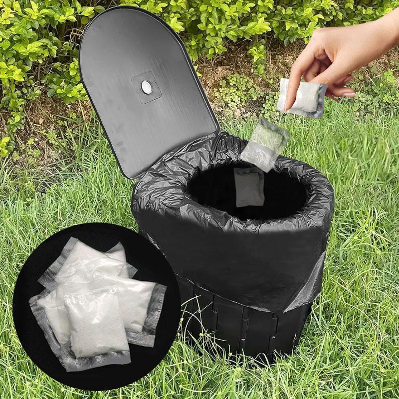 Outdoor Portable Bag Camping Toilet Powder, 10pcs set Portable Toilet Gel Bag, Camping Hygiene For Outdoor