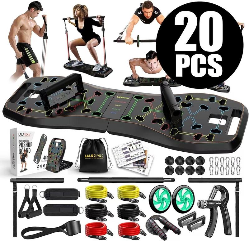 LALAHIGH Portable Home Gym System: Push Up Board and Workout Equipment for Busy Professionals – Perfect Home Gym Equipment for Men to Sculpt Abs, Tighten Your Butt, and Tone Arms!