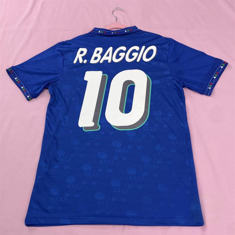 1994 FIFA World Cup Italy Home Short Sleeve Jersey 10# Roberto Baggio Retro Soccer Jersey